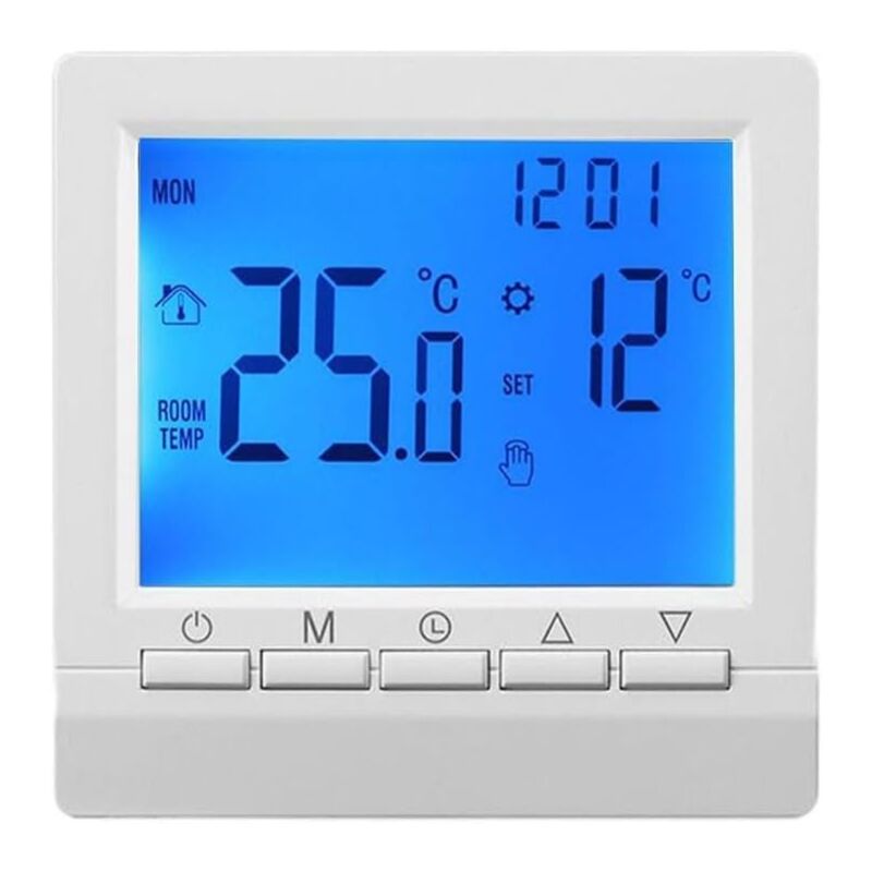 foto del prodotto aiperq termostato domestico digitale programmabile, regolatore di temperatura intelligente, termostato per caldaia a gas, termostato per