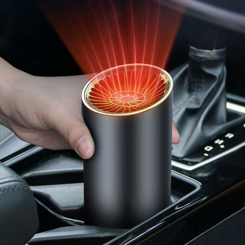 foto del prodotto aiperq termoventilatore per auto 12v portatile 2 in 1 riscaldamento e raffreddamento per auto 12v 150w riscaldamento rapido sbrinatore e sbrinatore