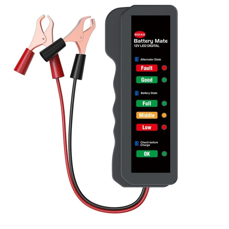 foto del prodotto aiperq tester alternatore batteria auto 12v led digitale condizione di carica batteria alternatore con analizzatore di rame