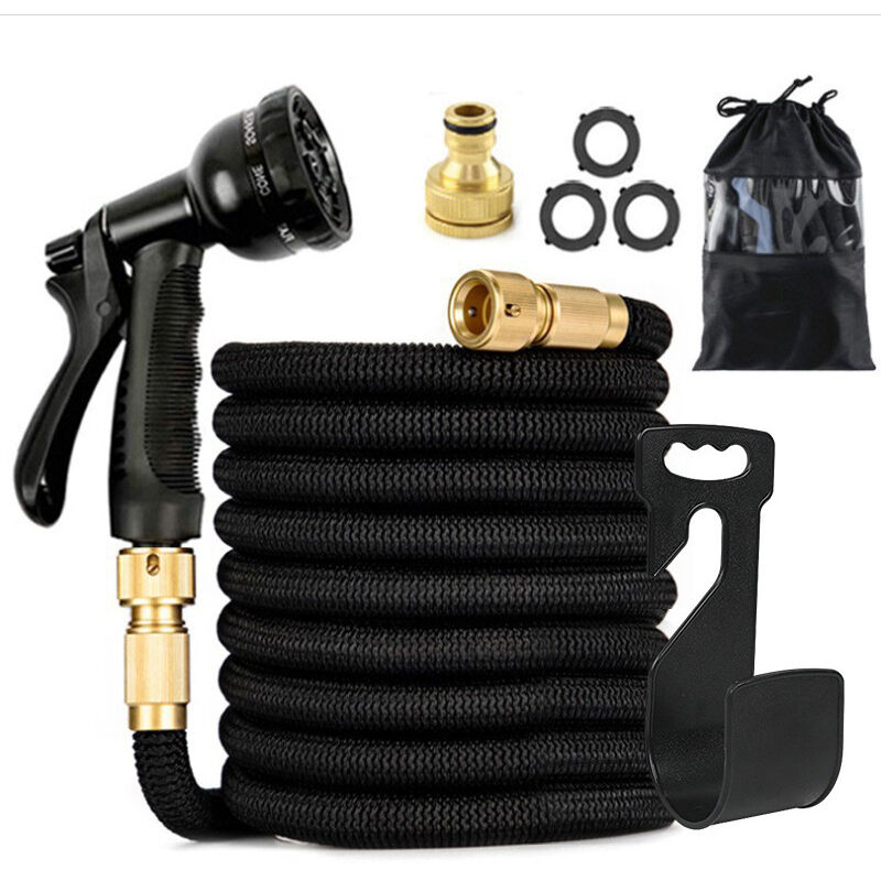 foto del prodotto aiperq tubo da giardino da 50 piedi, flessibile e leggero, con 8 ugelli funzionali, portatile e antipiega, per esterni e giardino, per