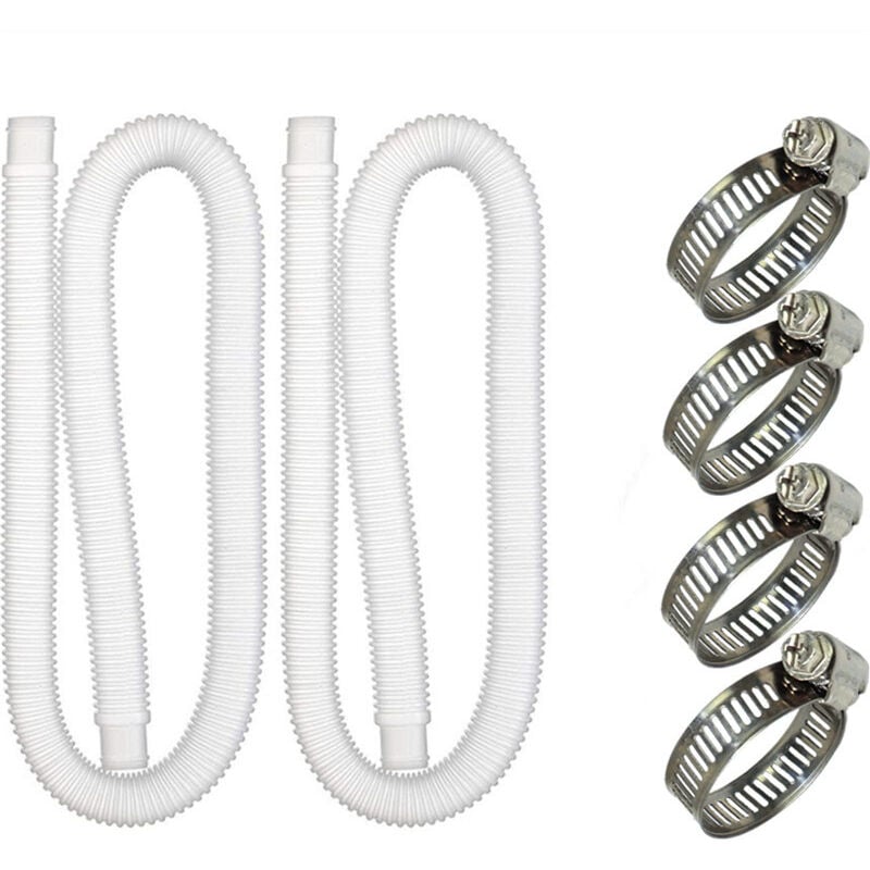 foto del prodotto aiperq tubo flessibile per piscina 32 mm lunghezza 150 cm bianco 2 tubi per pompe filtro e sistemi di acqua salata