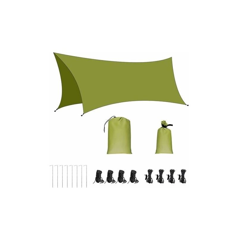 foto del prodotto aiperq vela ombreggiante impermeabile rettangolare 3x3m, tessuto ombreggiante resistente all acqua, rete ombreggiante rettangolare 3x3m con