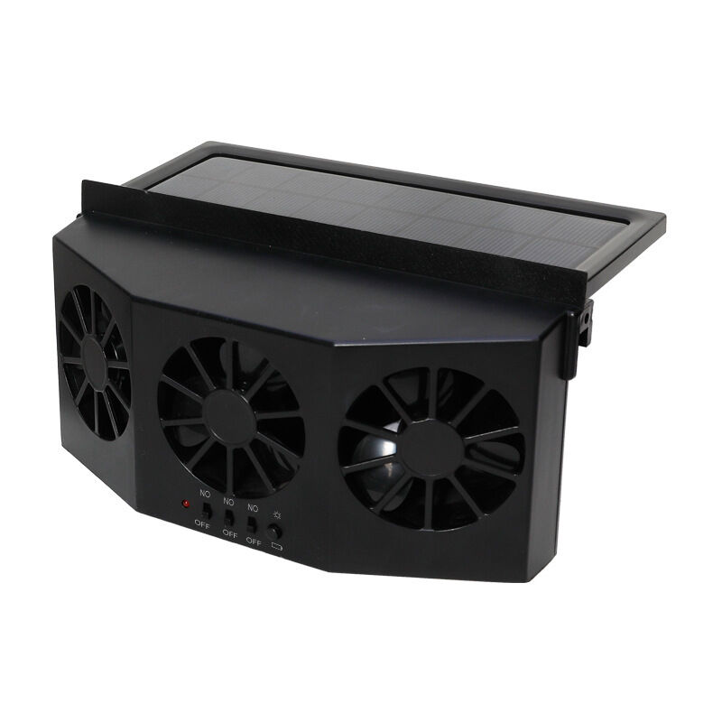 foto del prodotto aiperq ventola di scarico per auto alimentata ad energia solare, ventola del radiatore per auto, ventola di scarico del radiatore per presa d aria