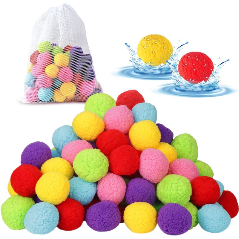 foto del prodotto aiperq water toys palline assorbenti per piscina all aperto giocattolo da spiaggia acqua riutilizzabile 20 pezzi