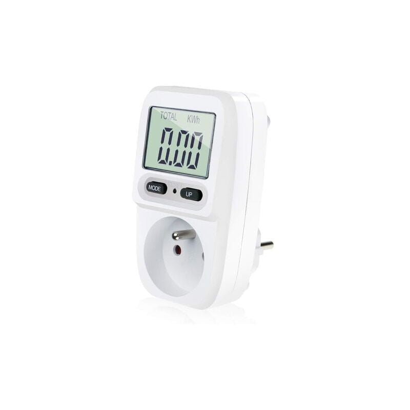 foto del prodotto aiperq wattmetro controllo dei costi di consumo di elettricit , presa contatore energia, protezione da sovraccarico, max 3680w bianco