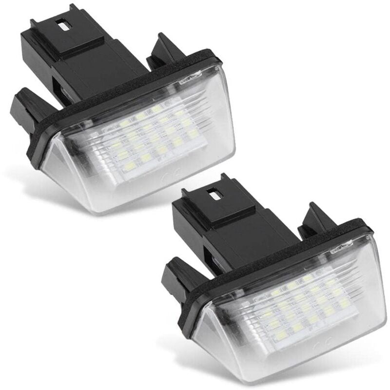 foto del prodotto aiperq ymyny 2 pezzi 18 led luce targa auto lampada sinistra e destra per c3 2002 2009 berlingo 306 307 406 5008