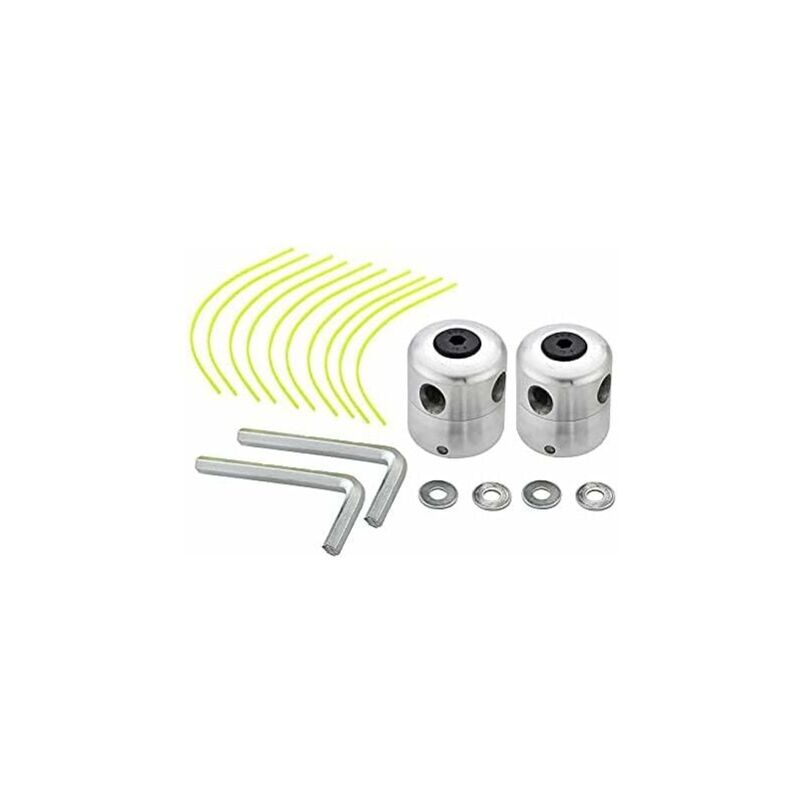 foto del prodotto aiperq ymyny 2 pezzi universale in alluminio decespugliatore testa doppia linea di nylon testa bobina di filo decespugliatore accessorio