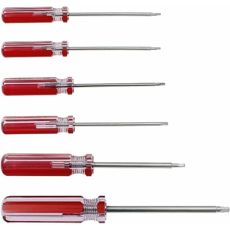 foto del prodotto aiperq ymyny 6 pezzi set di cacciaviti triangolari, punte per cacciavite triangolari magnetiche 1,8 mm 2,0 mm 2,3 mm 2,7 mm 3,0 mm 4,2 mm strumento