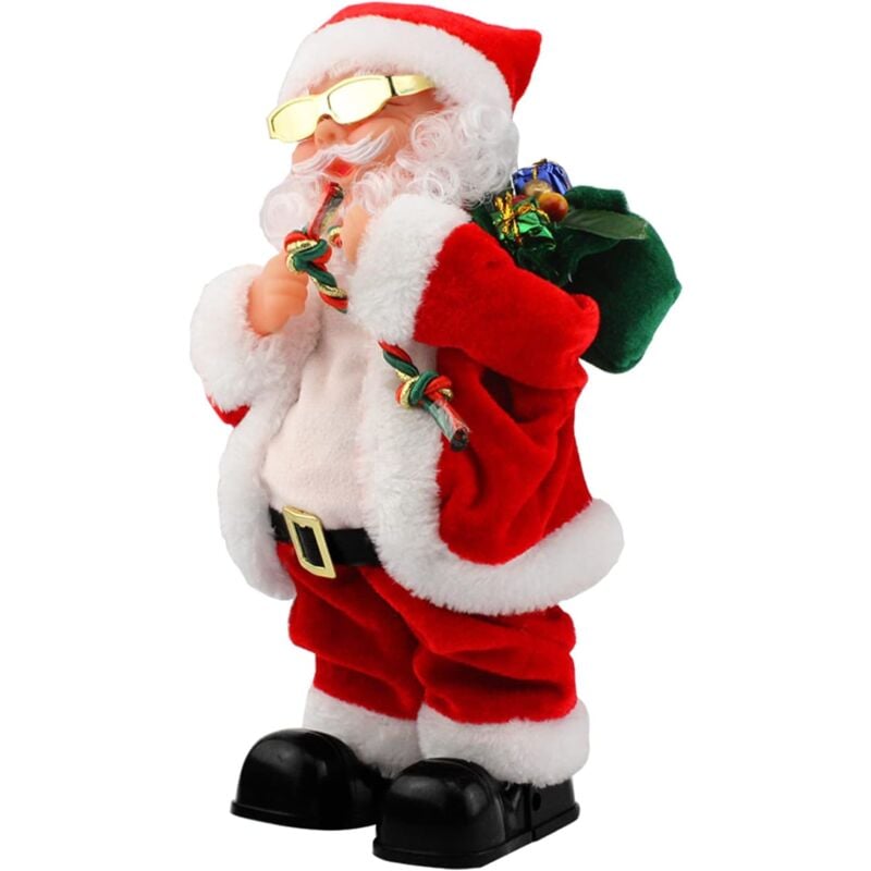 foto del prodotto aiperq ymyny babbo natale danzante, babbo natale che scuote il sedere, giocattoli natalizi cantanti e danzanti, bambole elettriche per bambini,