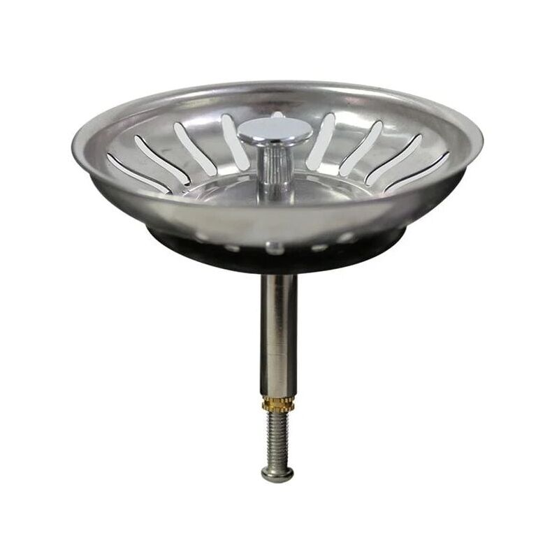 foto del prodotto aiperq ymyny cestello di scarico per lavello da cucina con perno regolabile cestello di scarico universale in acciaio inox, tappo a scomparsa