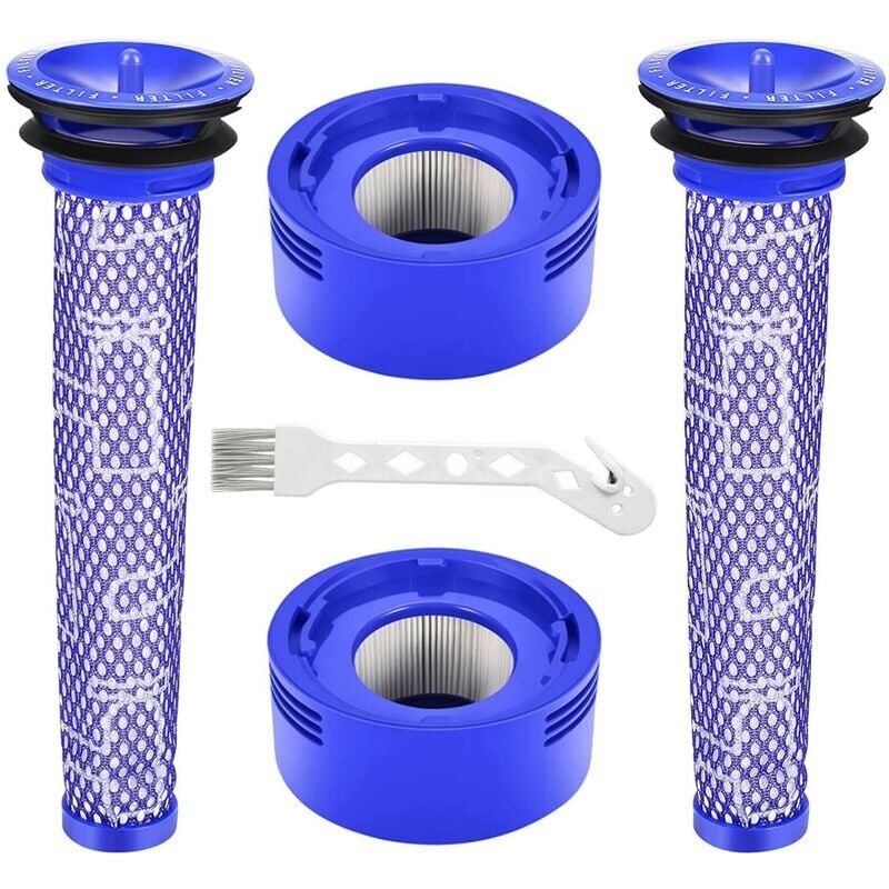 foto del prodotto aiperq ymyny confezione di filtri di ricambio per aspirapolvere dyson v7, v8, 2 post filtri hepa e 2 pre filtri 965661 01 e 967478 01
