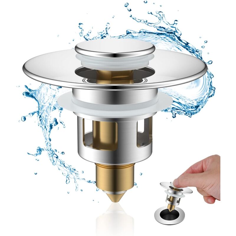 foto del prodotto aiperq ymyny filtro universale per lavandino a scomparsa, tappo per lavandino del bagno, tappo per lavandino della cucina 25 46 mm , filtro di