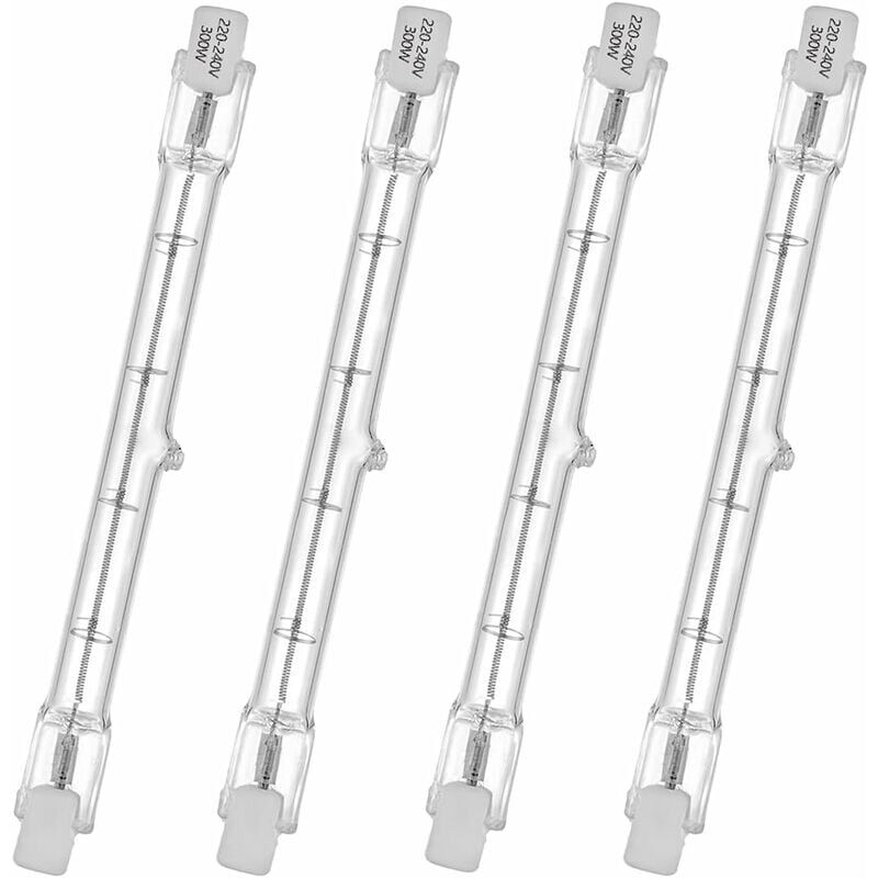 foto del prodotto aiperq ymyny haloline tubo alogeno, base r7s, lampada alogena t3, 230 v, 300 watt, 118 mm, bianco caldo 2800 k 4 pezzi 