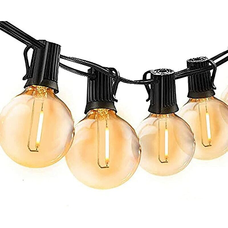 foto del prodotto aiperq ymyny luci per esterni g4015m led bianco caldo 50 lampadine e12 luci fatate impermeabili per feste giardino patio