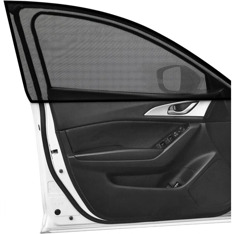 foto del prodotto aiperq ymyny parasole per auto per bambini, 2 pezzi parasole per auto massima resistenza ai raggi uv, adatto per la maggior parte delle auto con