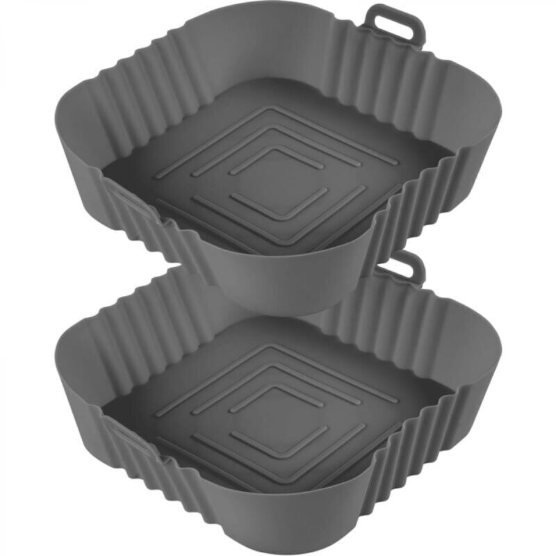 foto del prodotto aiperq ymyny pentola in silicone per friggitrice ad aria, 2 pezzi da 7,8 pollici in silicone per friggitrice ad aria, fodera in silicone per