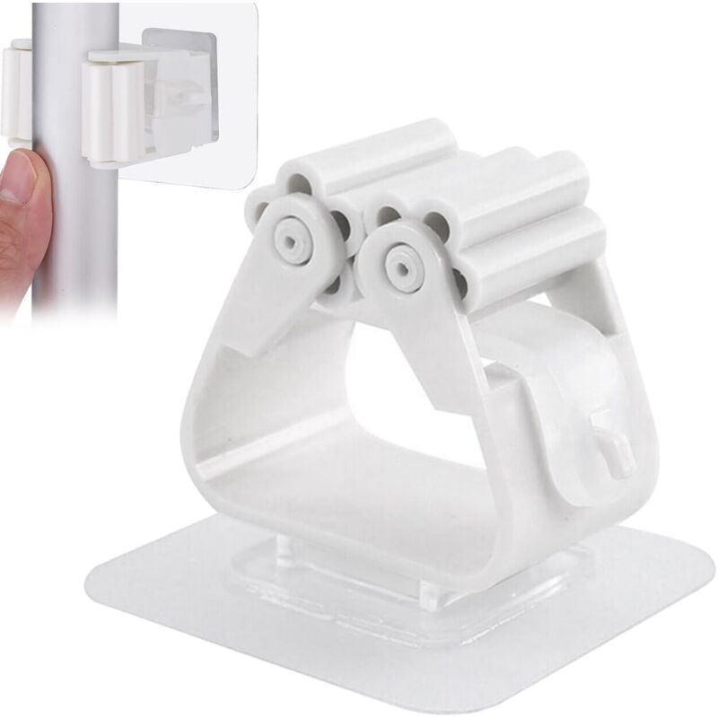 foto del prodotto aiperq ymyny set di 2 porta scopa da parete con adesivo porta scopa da parete senza forare accessori di stoccaggio per mantenere l ordine nelle