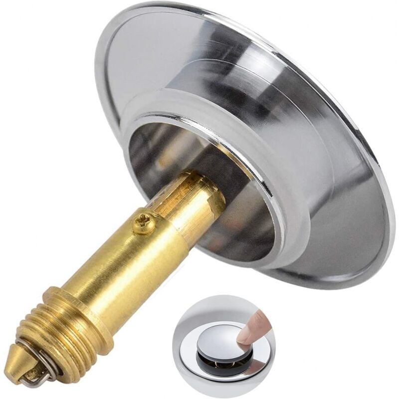 foto del prodotto aiperq ymyny tappo di scarico pop up per lavabo, universale, con bullone a molla in ottone, per lavabo, per cucina, bagno, lavandino, placcatura in