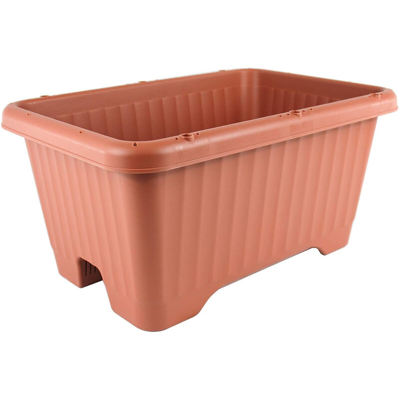 foto del prodotto air gem se pflanzgef blumentopf mit wasserablaufsystem f r die gartenarbeit air gem se pflanzgef 530, braun iris ohyama