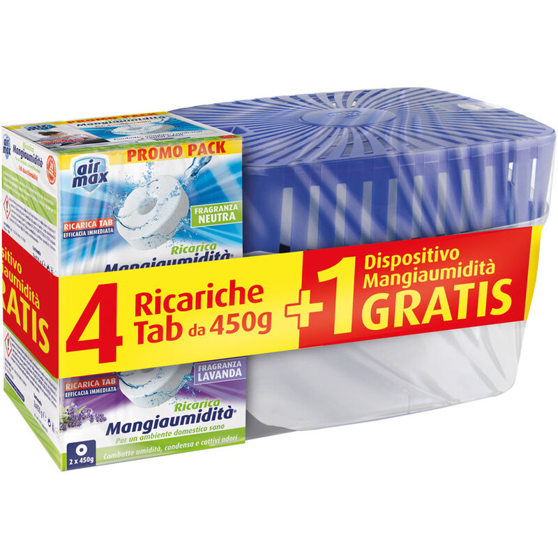 foto del prodotto air max dispositivo assorbiumidit con 4x450gr tab miste fragranze miste