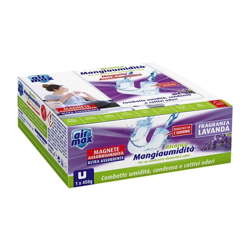 foto del prodotto airmax assorbiumidita ricarica tab lavanda gr 450. prezzo per 1 pezzo.