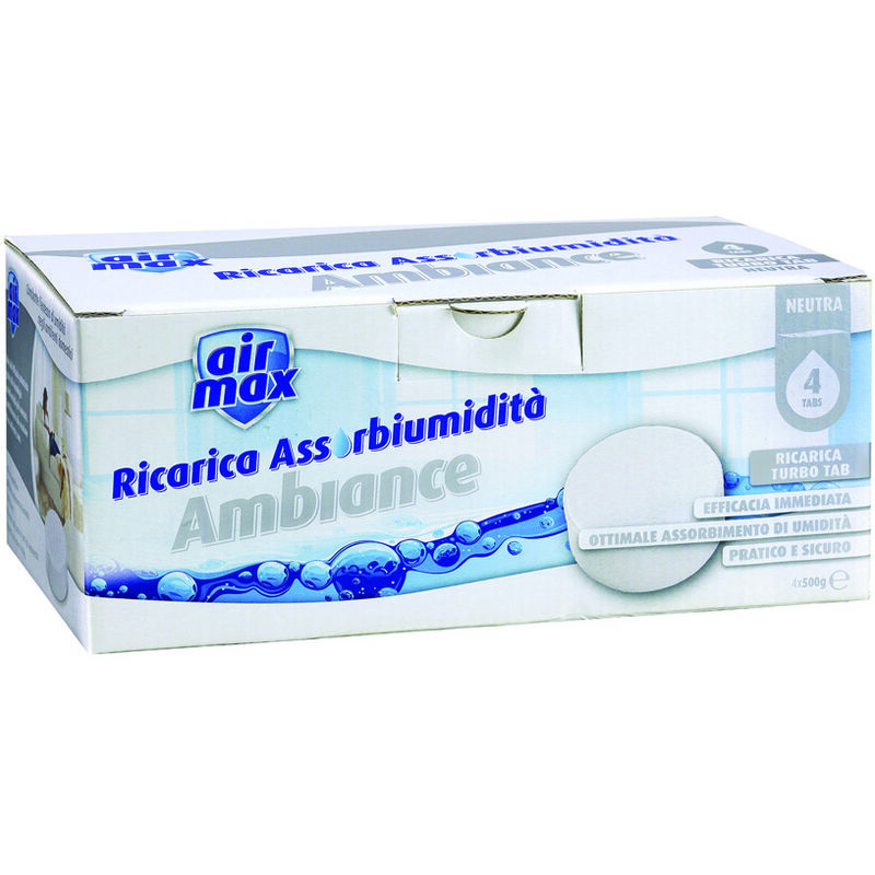 foto del prodotto airmax assorbiumidita ricariche tab neutre 4 ricariche 450 gr. ciascuna