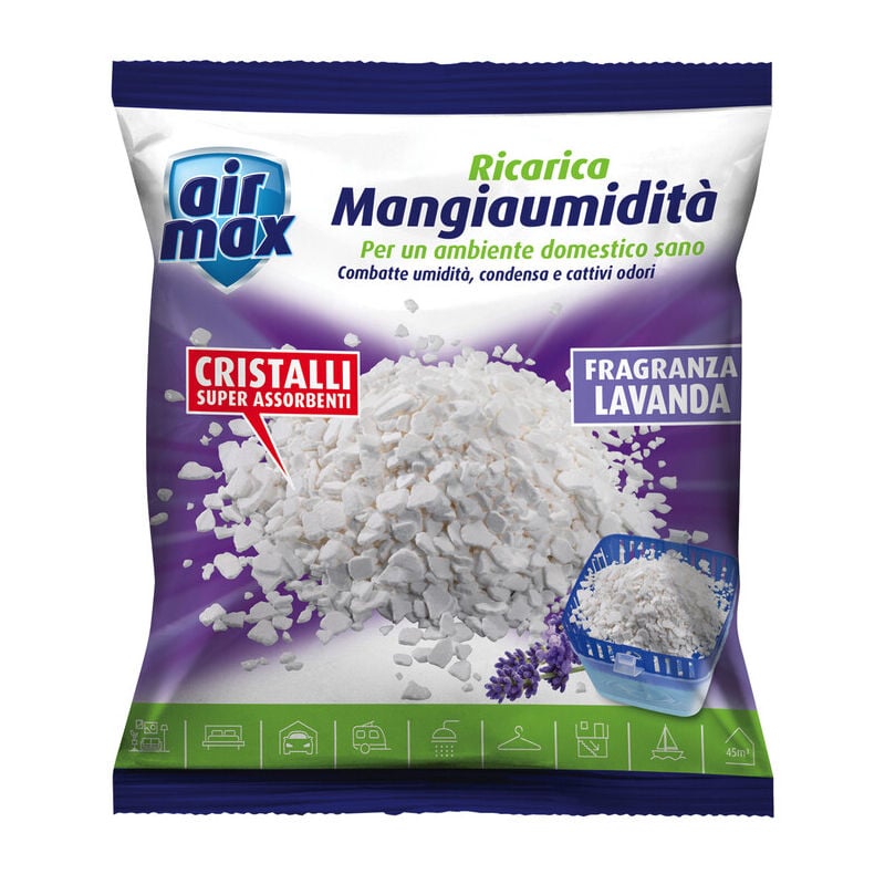 foto del prodotto airmax assorbiumidita sali lavanda 1ric.gr.450. prezzo per 1 pezzo.