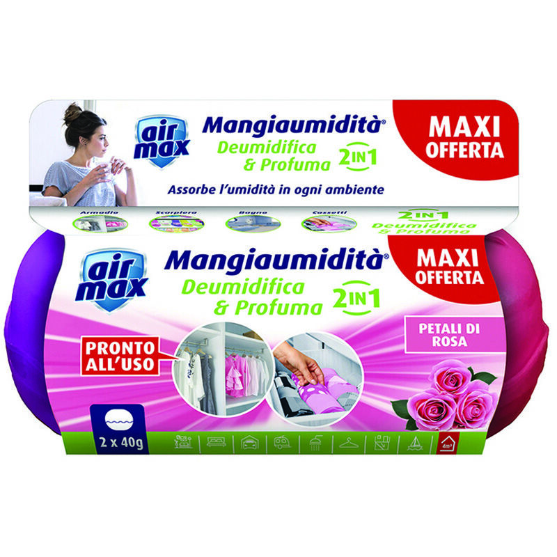 foto del prodotto airmax bi pack mini kit assorbiumidita deo usa e getta gr.40 ciascuno