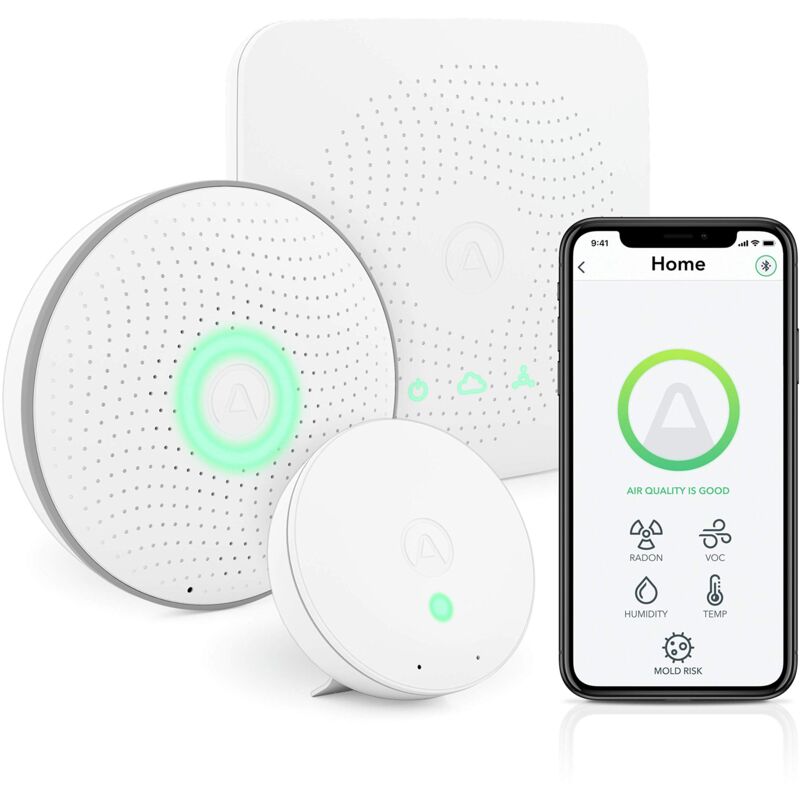 foto del prodotto airthings house kit, sistema di monitoraggio della qualit dell aria interna e radon, multi room