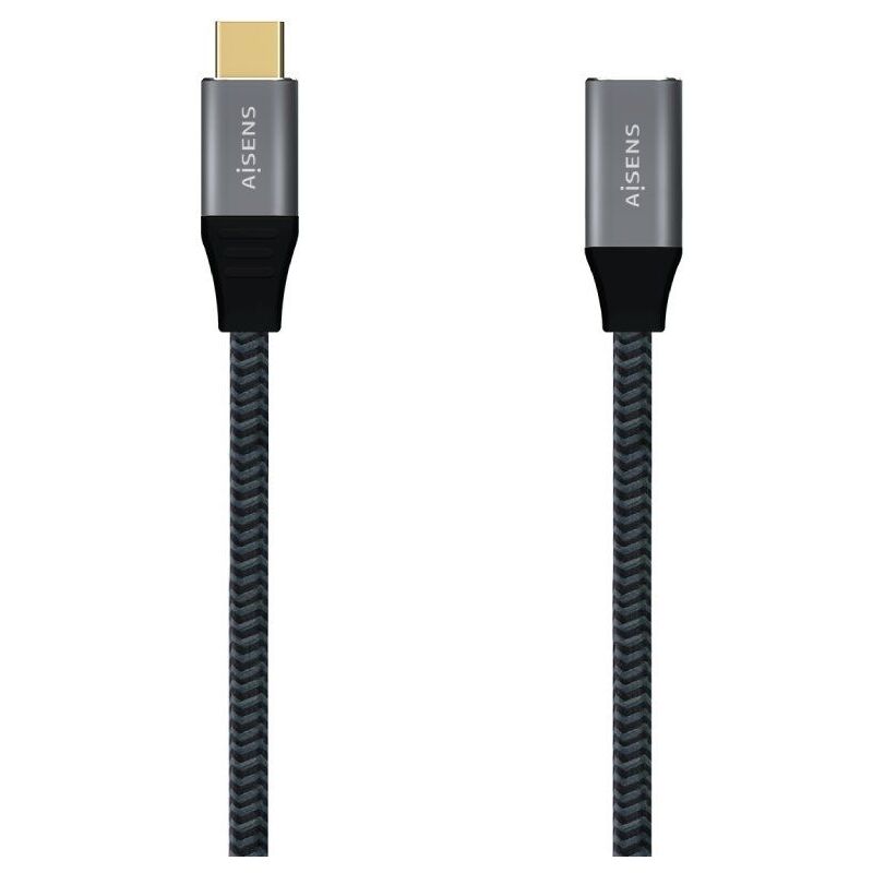 foto del prodotto aisens cavo usb 3,2 tipo c a107 0635 usbusb tipo c maschio usbusb tipo c femmina 1m grigio