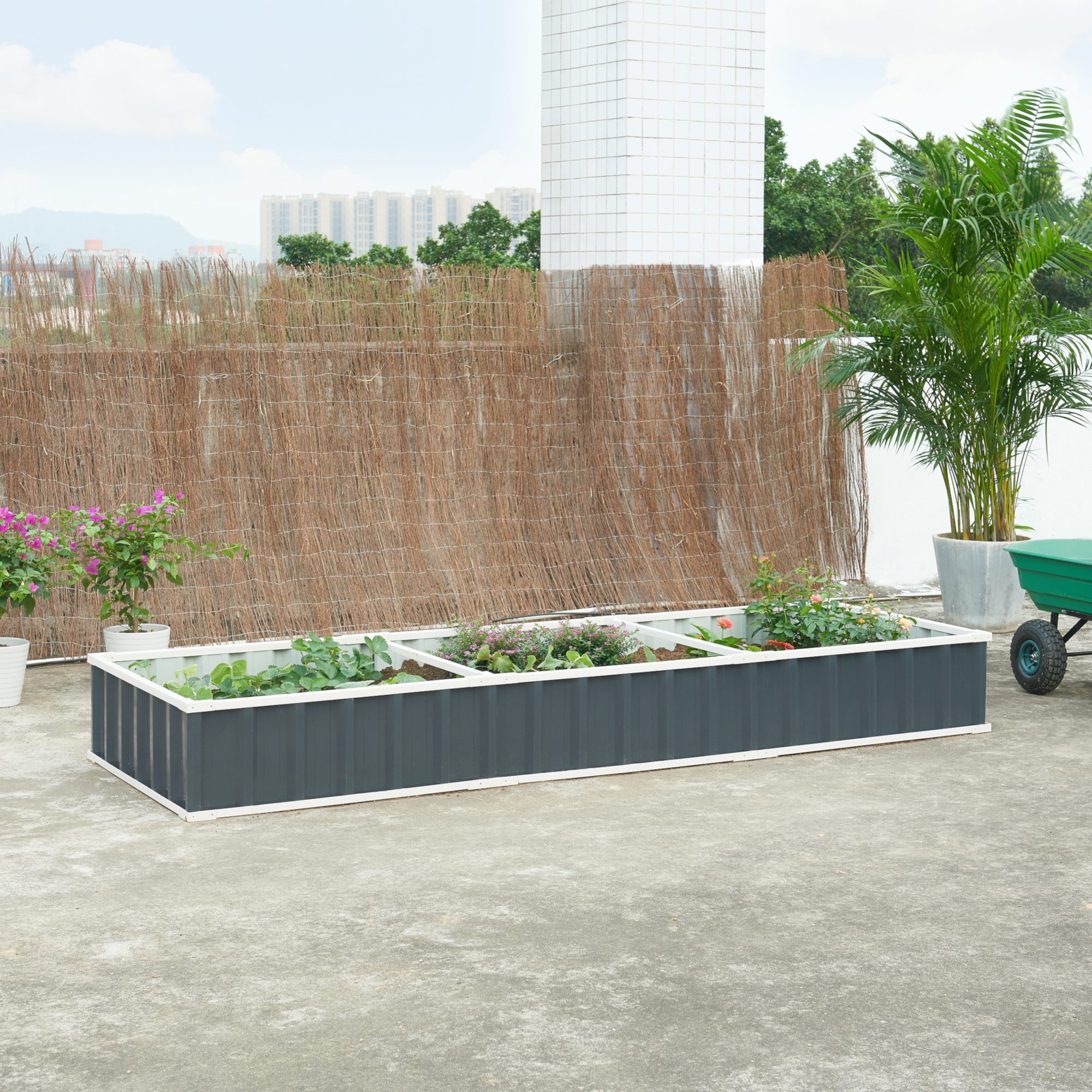 foto del prodotto aiuola rialzata albrandswaard 258 x 90 x 30 cm antracite en.casa 