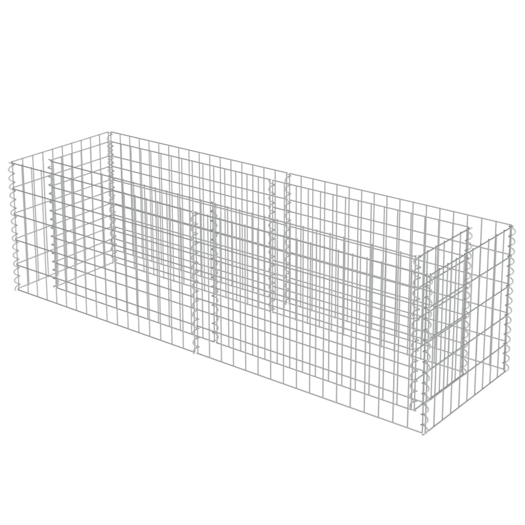 foto del prodotto aiuola rialzata fioriera piante fiori gabbione giardino 180 cm acciaio zincato 02 0001285