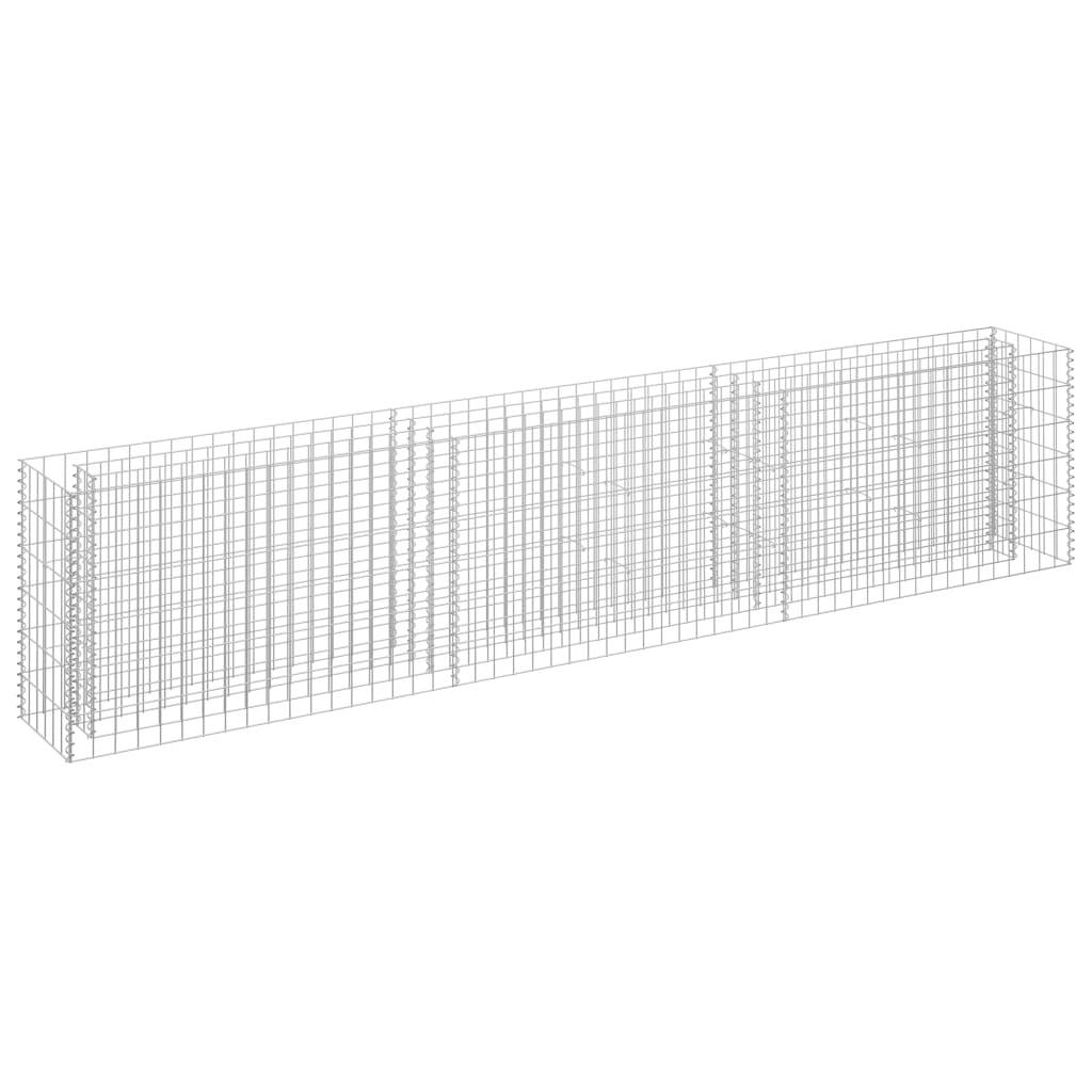 foto del prodotto aiuola rialzata fioriera piante fiori gabbione giardino acciaio zincato 270 x 30 x 60 cm 02 0001288