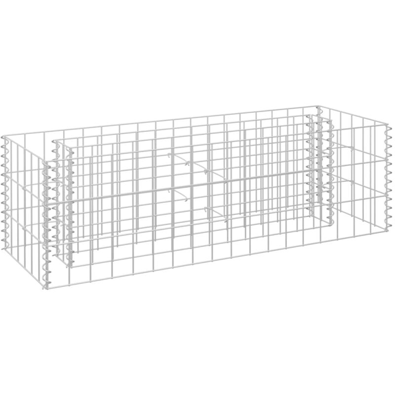 foto del prodotto aiuola rialzata fioriera piante fiori gabbione giardino acciaio zincato 90 x 30 x 30 cm 020001313