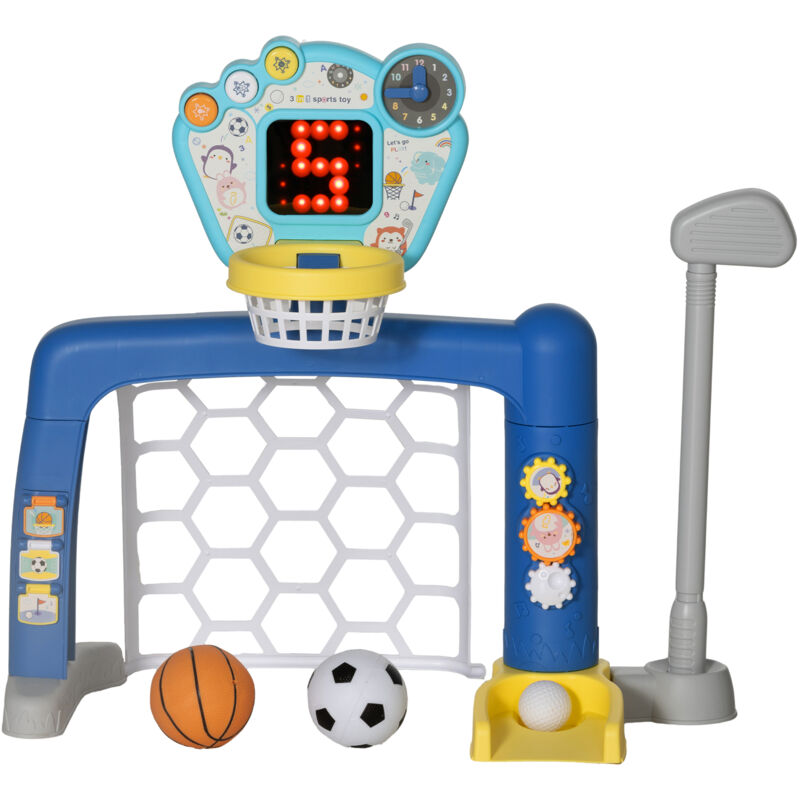 foto del prodotto aiyaplay gioco per bambini con canestro regolabile, porta e buca da golf