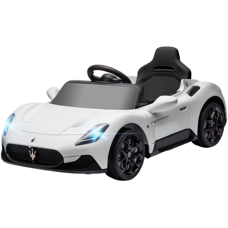 foto del prodotto aiyaplay macchina elettrica per bambini maserati mc20 e telecomando bianco