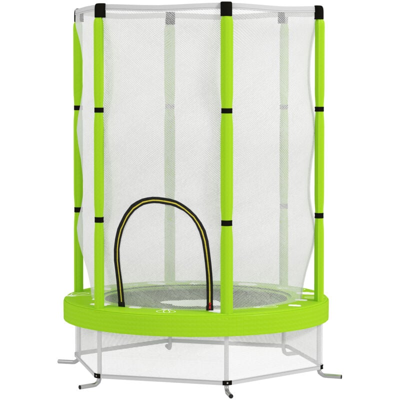foto del prodotto aiyaplay tappeto elastico bambini 3 6 anni 140cm con rete verde