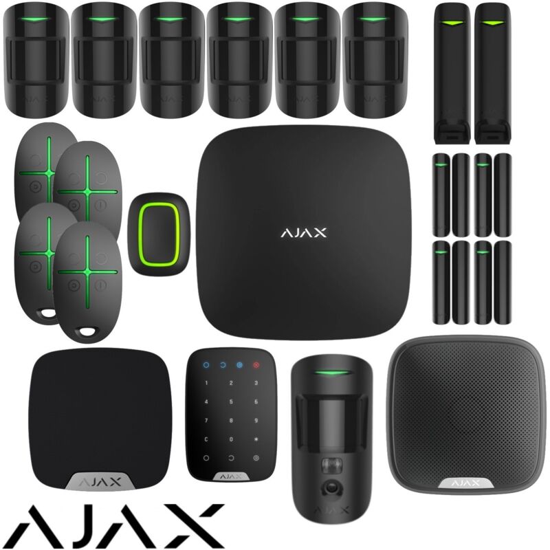 foto del prodotto ajax hub 2 plus kit 22 pezzi keypad sirena motionprotect curtain motioncam