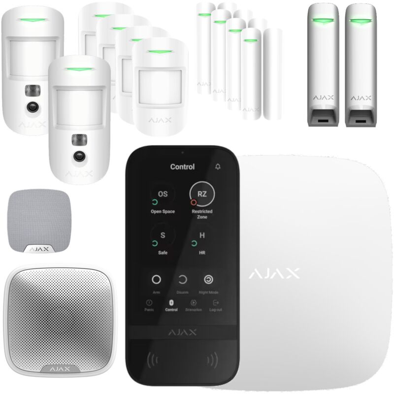 foto del prodotto ajax kit allarme wi fi 16 pezzi hub 2 plus motioncam fotoverifica