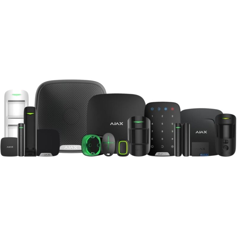 foto del prodotto ajax kit allarme wifi hub 2 plus 4g pack 16 pezzi black