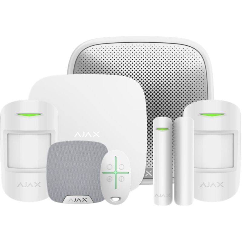 foto del prodotto ajax kit allarme wifi hub sirena motionprotect pack 2