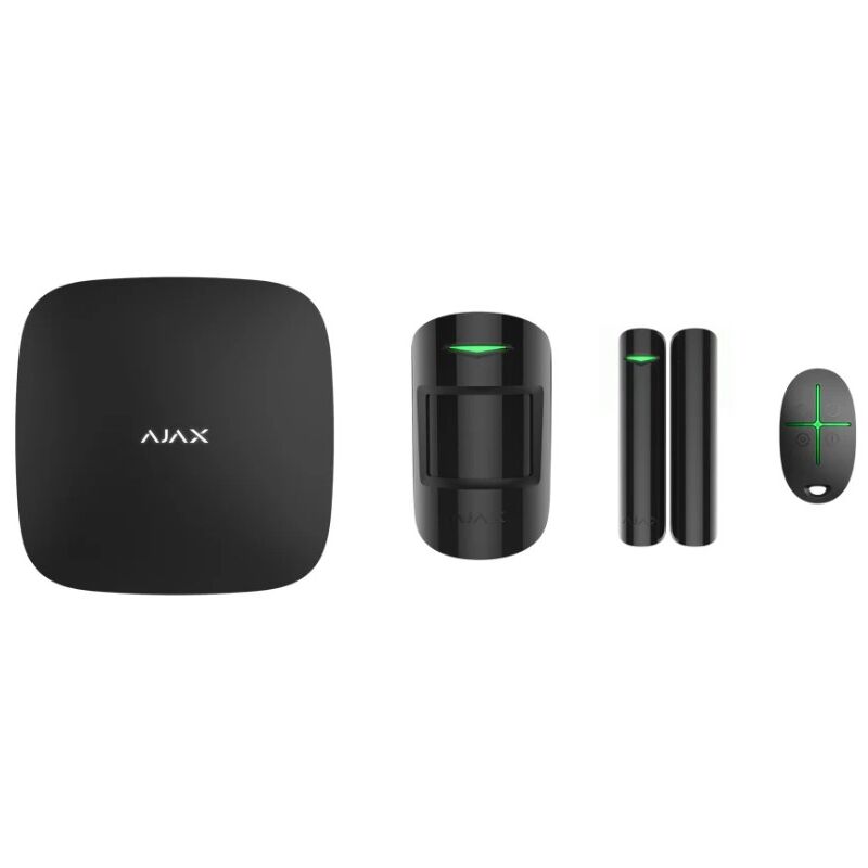 foto del prodotto ajax kit allarme wireless starterkit 4g senza fili nero hub 2.4g motionptotect doorprotect spacecontrol 51173.134.bl1