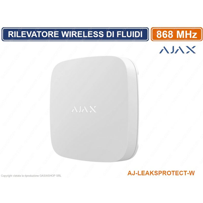 foto del prodotto ajax leaks rivelatore di fluidi acqua allagamento inondazione wireless bianco