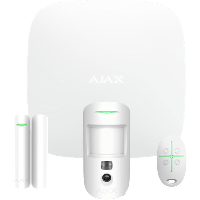 foto del prodotto ajax starterkit cam hub 2 motioncam doorprotect spacecontrol bianco
