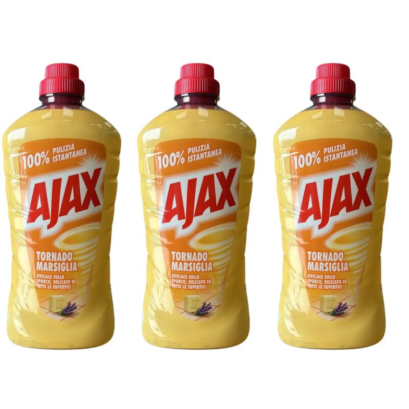 foto del prodotto ajax tornado detergente multiuso marsiglia 3 x 1l pulizia classica e profumata