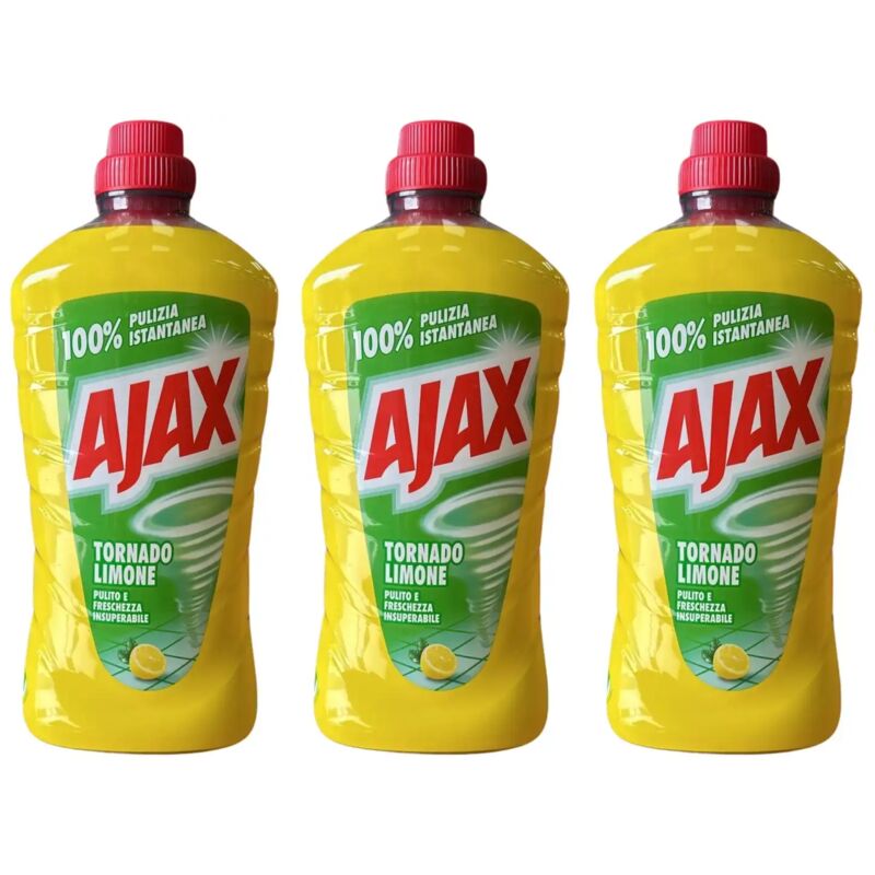 foto del prodotto ajax tornado limone 3x1l novit 2025 detergente multiuso fresco e brillante