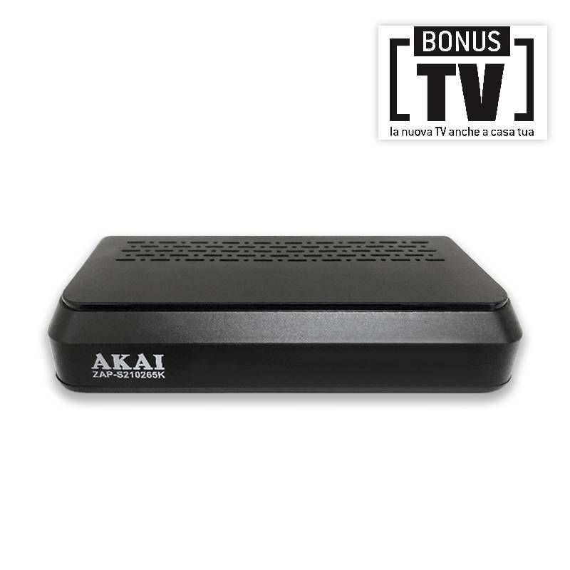 foto del prodotto akai decoder combo dvb t2 s2 hevc usb lan hdmi scart s210265k mise - akazaps210265k