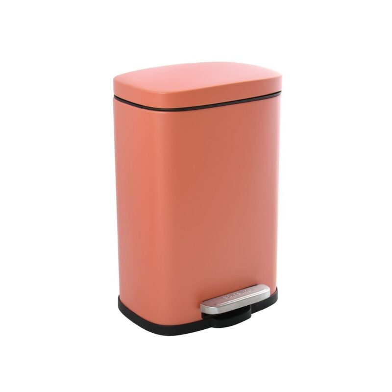 foto del prodotto akira pattumiera a pedale 5l in acciaio, terracotta opaca spirella