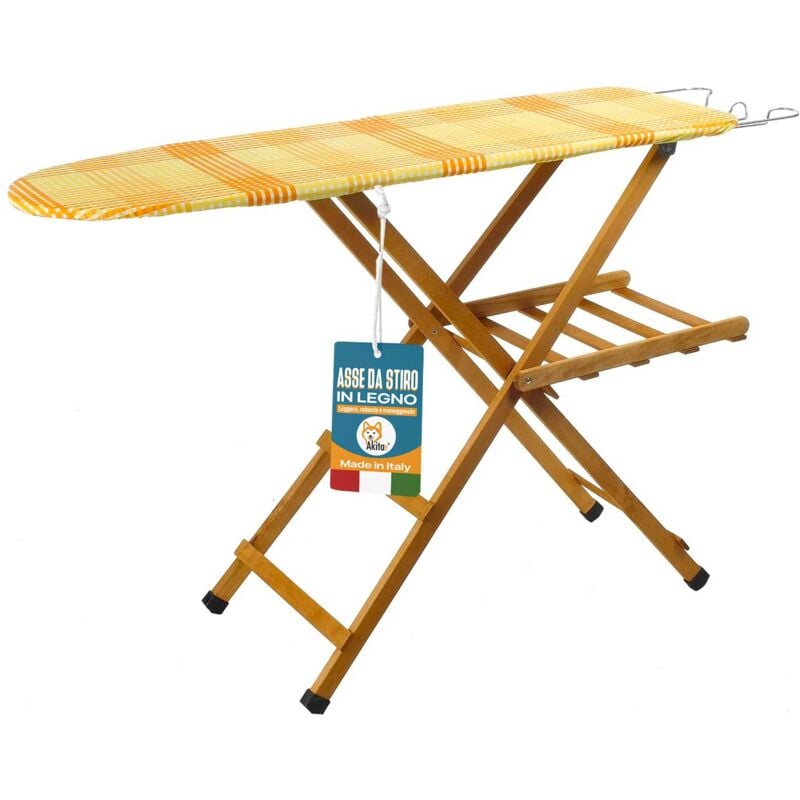 foto del prodotto akitaink asse da stiro eleganza made in italy in legno di faggio noce