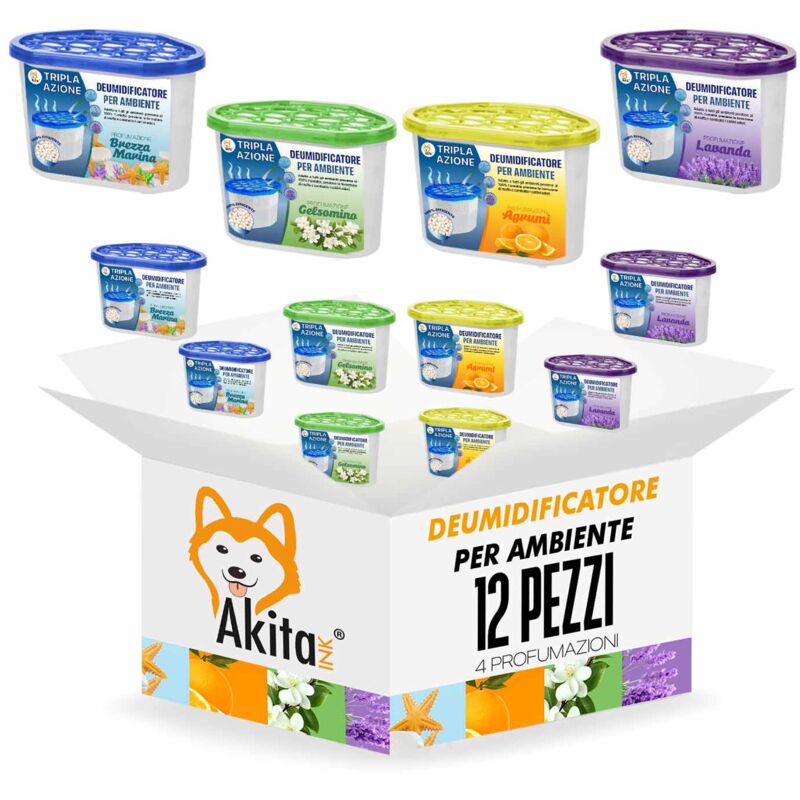 foto del prodotto akitaink assorbiumidit set 12 deumidificatori profumati